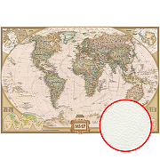 Фреска Ortograf Карты мира 30955 Фактура флок FLK Флизелин (4*2,7) Бежевый, Карты