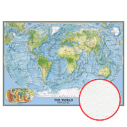 Фреска Ortograf Карты мира 30957 Фактура бархат FX Флизелин (3,8*2,7) Голубой/Зеленый, Карты