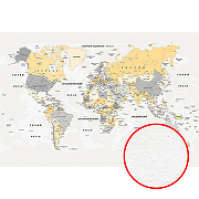 Фреска Ortograf Карты мира 33910 Фактура бархат FX Флизелин (4*2,7) Серый/Желтый, Карты
