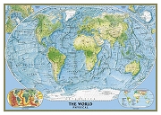 Фреска Ortograf Карты мира 30957 Фактура флок FLK Флизелин (3,8*2,7) Голубой/Зеленый, Карты-1
