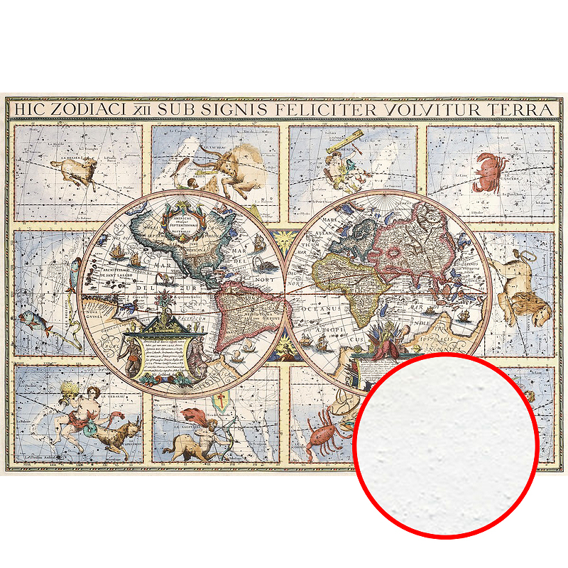 Фреска Ortograf Карты мира 33107 Фактура бархат FX Флизелин (4*2,7) Разноцветный, Карты