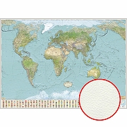 Фреска Ortograf Карты мира 33838 Фактура флок FLK Флизелин (3,8*2,7) Голубой/Зеленый, Карты