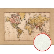 Фреска Ortograf Карты мира 4770 Фактура флок FLK Флизелин (4*2,7) Бежевый/Разноцветный, Карты