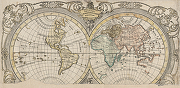 Фреска Ortograf Карты мира 30961 Фактура флок FLK Флизелин (3,7*1,8) Бежевый, Карты-1