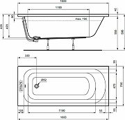 Акриловая ванна Ideal Standard Simplicity 160x70 W004301 без гидромассажа-2