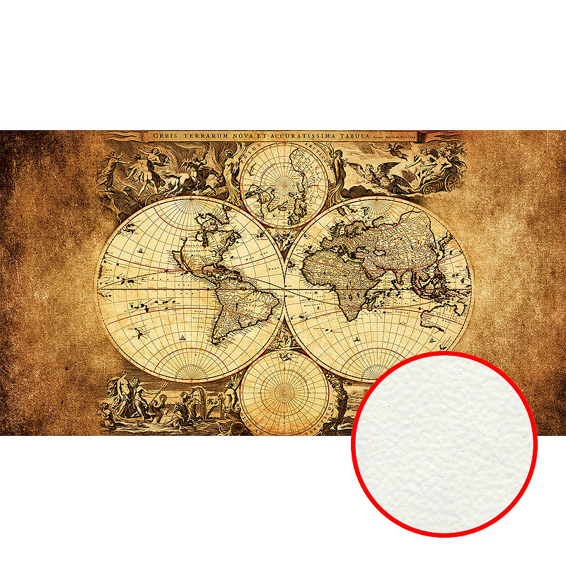 Фреска Ortograf Карты мира 34225 Фактура флок FLK Флизелин (5*2,7) Коричневый, Карты