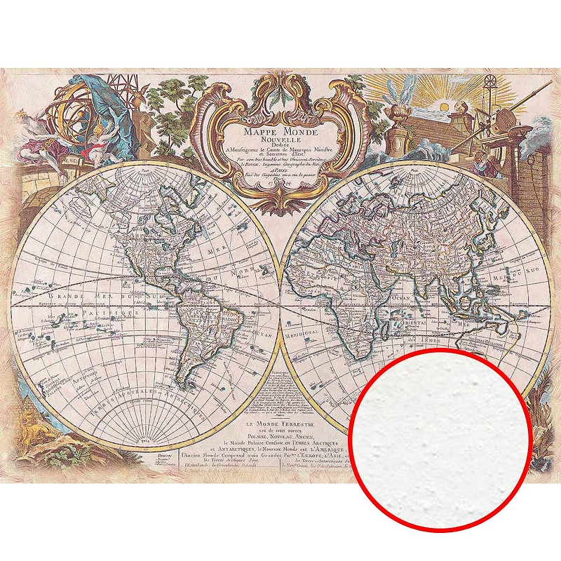 Фреска Ortograf Карты мира 5452 Фактура бархат FX Флизелин (2,7*2) Разноцветный, Карты