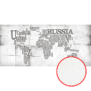 Фреска Ortograf Карты мира 33315 Фактура бархат FX Флизелин (5,9*2,7) Серый, Надписи/Карты