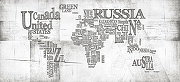 Фреска Ortograf Карты мира 33315 Фактура флок FLK Флизелин (5,9*2,7) Серый, Надписи/Карты-1
