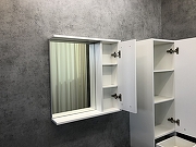 Зеркало со шкафом Comforty Модена М-60 00-00001639 Белое матовое-1