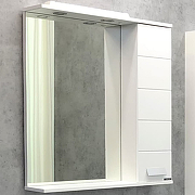 Зеркало со шкафом Comforty Модена М-75 00-00001640 с подсветкой Белое матовое