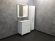 Зеркало со шкафом Comforty Модена М-75 00-00001640 с подсветкой Белое матовое-4