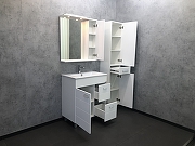 Зеркало со шкафом Comforty Модена М-75 00-00001640 с подсветкой Белое матовое-5