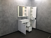 Зеркало со шкафом Comforty Модена М-75 00-00001640 с подсветкой Белое матовое-8