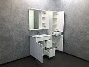 Зеркало со шкафом Comforty Модена М-75 00-00001640 с подсветкой Белое матовое-6