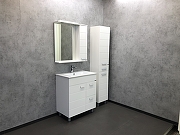 Зеркало со шкафом Comforty Модена М-75 00-00001640 с подсветкой Белое матовое-9