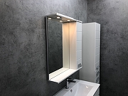 Зеркало со шкафом Comforty Модена М-75 00-00001640 с подсветкой Белое матовое-1