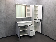 Зеркало со шкафом Comforty Модена М-90 00-00001641 с подсветкой Белое матовое-13