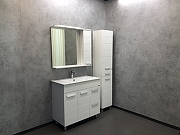 Зеркало со шкафом Comforty Модена М-90 00-00001641 с подсветкой Белое матовое-15