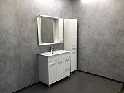 Зеркало со шкафом Comforty Модена М-90 00-00001641 с подсветкой Белое матовое-16