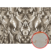 Фреска Ortograf 3D 33216 Фактура бархат золото FX-G Флизелин (3,8*2,7) Белый/Бежевый, Вензель
