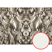 Фреска Ortograf 3D 33216 Фактура флок FLK Флизелин (3,8*2,7) Белый/Бежевый, Вензель
