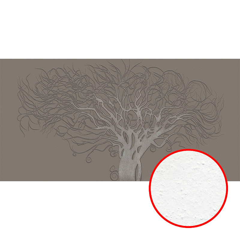 Фреска Ortograf 3D 33217 Фактура бархат FX Флизелин (5,3*2,7) Серый, Деревья/Абстракция