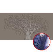 Фреска Ortograf 3D 33217 Фактура бархат серебро FX-S Флизелин (5,3*2,7) Серый, Деревья/Абстракция