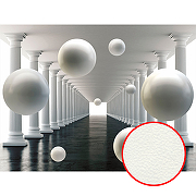 Фреска Ortograf 3D 33260 Фактура флок FLK Флизелин (3,6*2,7) Белый/Черный, Архитектура/Абстракция