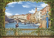 Фреска Ortograf Венеция 3978 Фактура бархат FX Флизелин (3,9*2,7) Разноцветный, Город-1