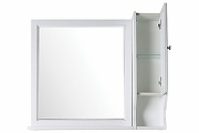 Комплект мебели для ванной ASB-Woodline Гранда 105 Белый с патиной Серебро-7