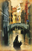 Фреска Ortograf Венеция 5188 Фактура бархат FX Флизелин (1,6*2,5) Оранжевый/Разноцветный, Город-1