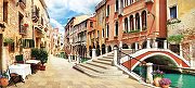 Фреска Ortograf Венеция 6571 Фактура флок FLK Флизелин (4*2,7) Разноцветный, Город-1