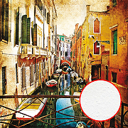 Фреска Ortograf Венеция 5525 Фактура бархат FX Флизелин (2,7*2,7) Оранжевый, Город