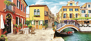 Фреска Ortograf Венеция 6554 Фактура флок FLK Флизелин (6*2,7) Разноцветный, Город-1