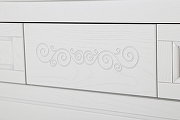Комплект мебели для ванной ASB-Woodline Модерн 105 Белый с патиной Серебро-6