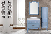 Комплект мебели для ванной ASB-Woodline Модерн 85 Рошфор с Белой патиной-7