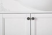 Комплект мебели для ванной ASB-Woodline Салерно 105 Белый с патиной Серебро-7