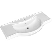 Комплект мебели для ванной ASB-Woodline Салерно 105 Белый с патиной Серебро-3