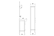 Комплект мебели для ванной ASB-Woodline Салерно 105 Белый с патиной Серебро-11