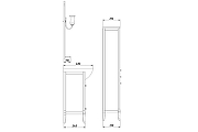 Комплект мебели для ванной ASB-Woodline Салерно 80 Белый с патиной Серебро-12