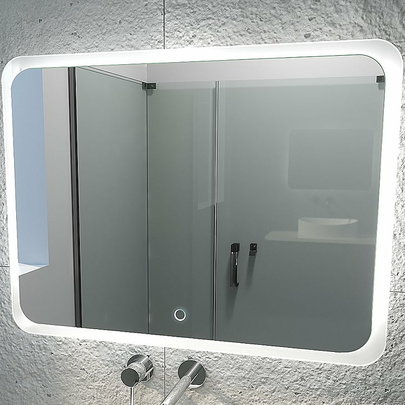 Зеркало Marka One Amour 80 У98566 с подсветкой с сенсорным выключателем зеркало 90х60 см белый глянец marka one romb у73232