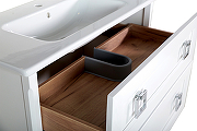 Комплект мебели для ванной ASB-Woodline Рома 100П подвесной Белый-3