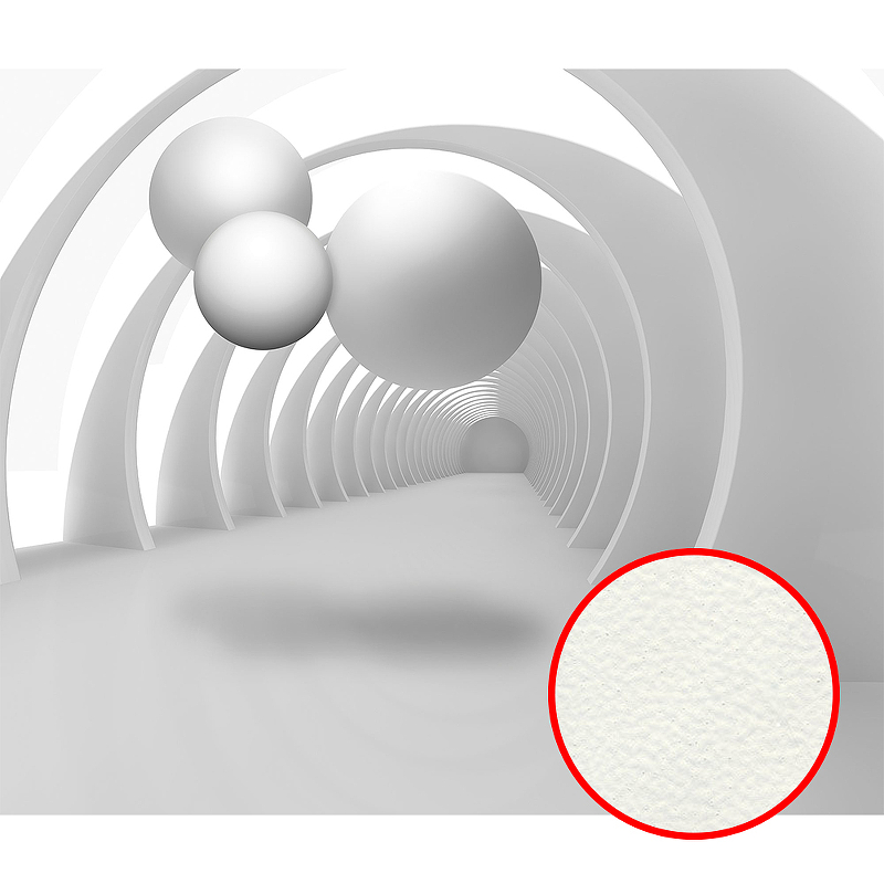 Фреска Ortograf 3D 33747 Фактура флок FLK Флизелин (3,2*2,7) Белый, Абстракция