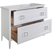 Комплект мебели для ванной ASB-Woodline Рома 100Н Белый-2