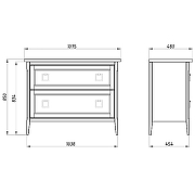 Комплект мебели для ванной ASB-Woodline Рома 100Н Белый-10