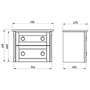 Комплект мебели для ванной ASB-Woodline Рома 80П подвесной Белый-11