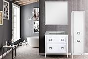 Комплект мебели для ванной ASB-Woodline Рома 80Н Белый-11
