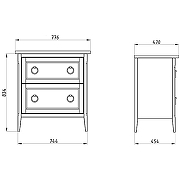 Комплект мебели для ванной ASB-Woodline Рома 80Н Белый-12