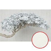 Фреска Ortograf 3D 33748 Фактура флок FLK Флизелин (4,3*2,7) Белый/Бежевый, Деревья/Цветы